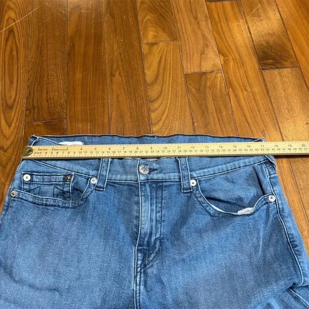 True Religion Ricky Jeans Mens 34 Blue Medium Wash Relaxed Straight